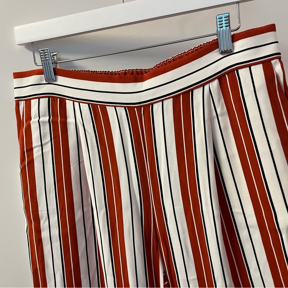 The LOFT Pull On Wide Leg Crop Pant in Stripe NWOT R 15/L 23/Waist 16-19 (RSB #2 - Picture 4 of 8